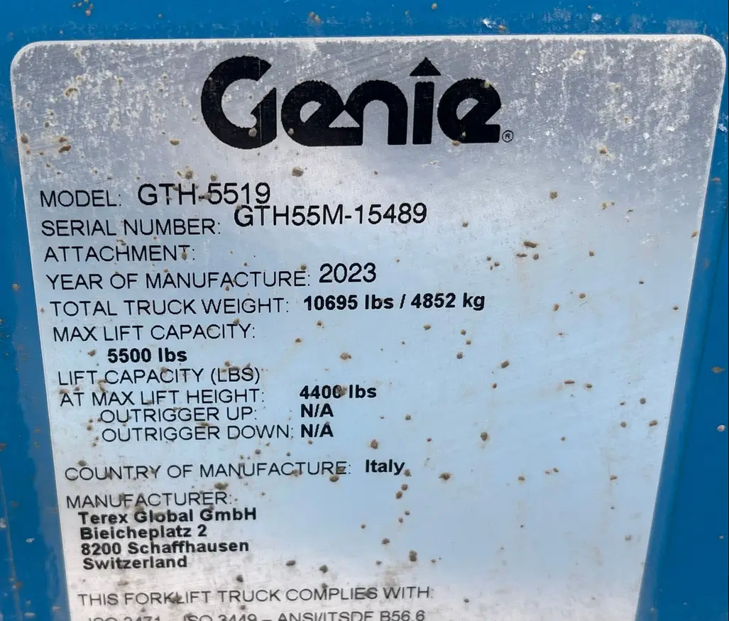 2023 Genie GTH-5519 telehandler