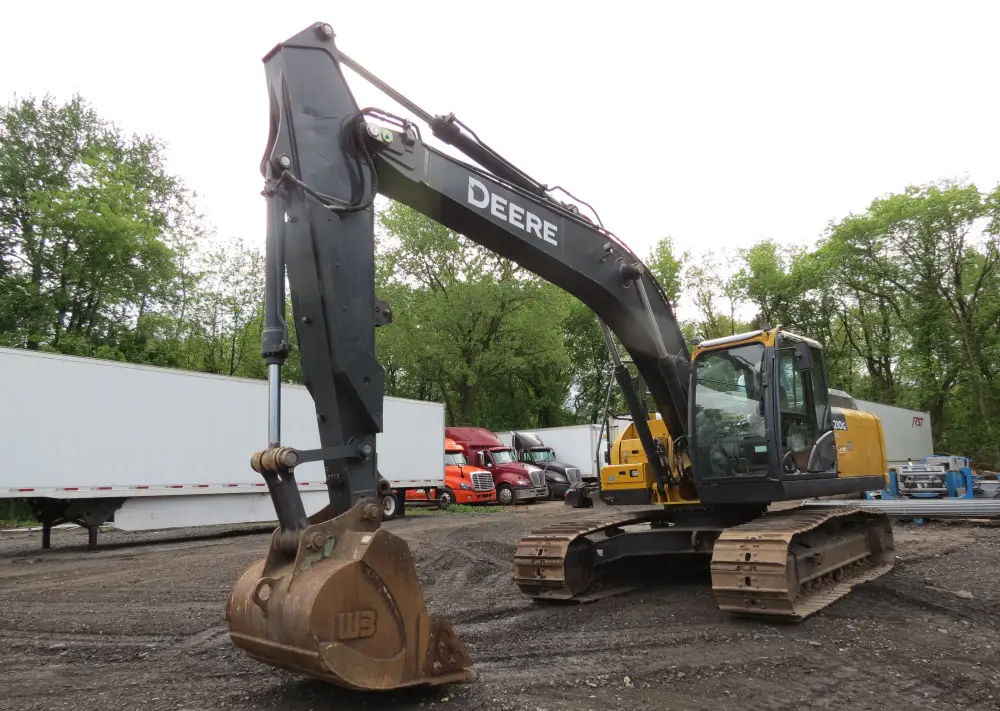 2018 John Deere 210G LC Excavator Trackhoe Auxiliary Hydraulics AC Heat