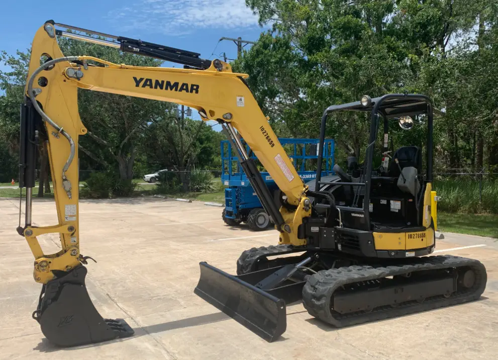 2019 Yanmar VIO55-6A Mini Excavator Blade Bucket Aux Hyd Q/C