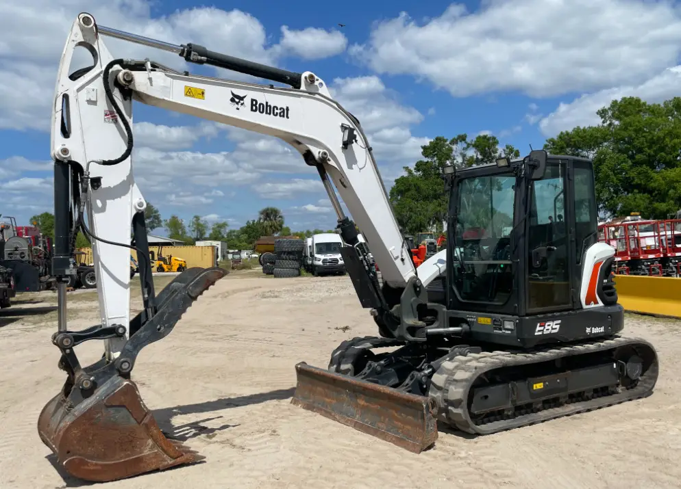 2020 Bobcat E85 Mini Excavator A/C Cab Hydraulic Thumb Aux Q/C bidadoo