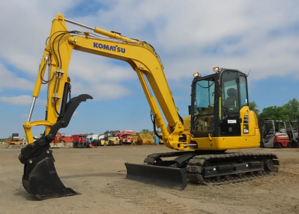 2020 Komatsu PC80MR-5E0 Mini Excavator Thumb Aux Hyd Yanmar Blade Bucket