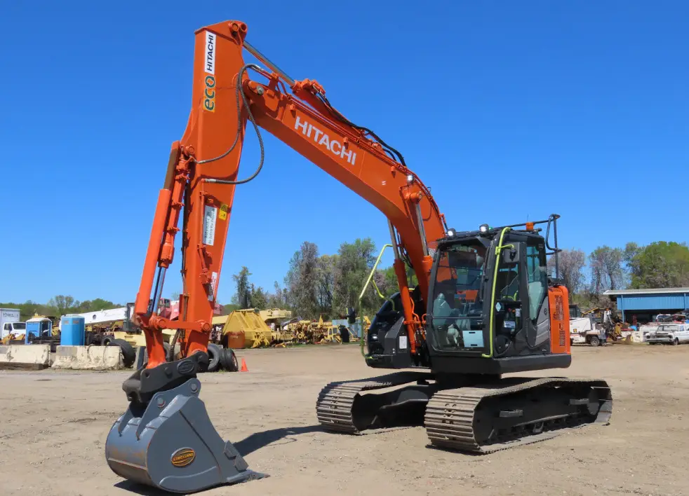 2021 Hitachi ZX135US-6 Excavator Hyd Q/C Aux Hyd Enclosed Cab A/C Izuzu