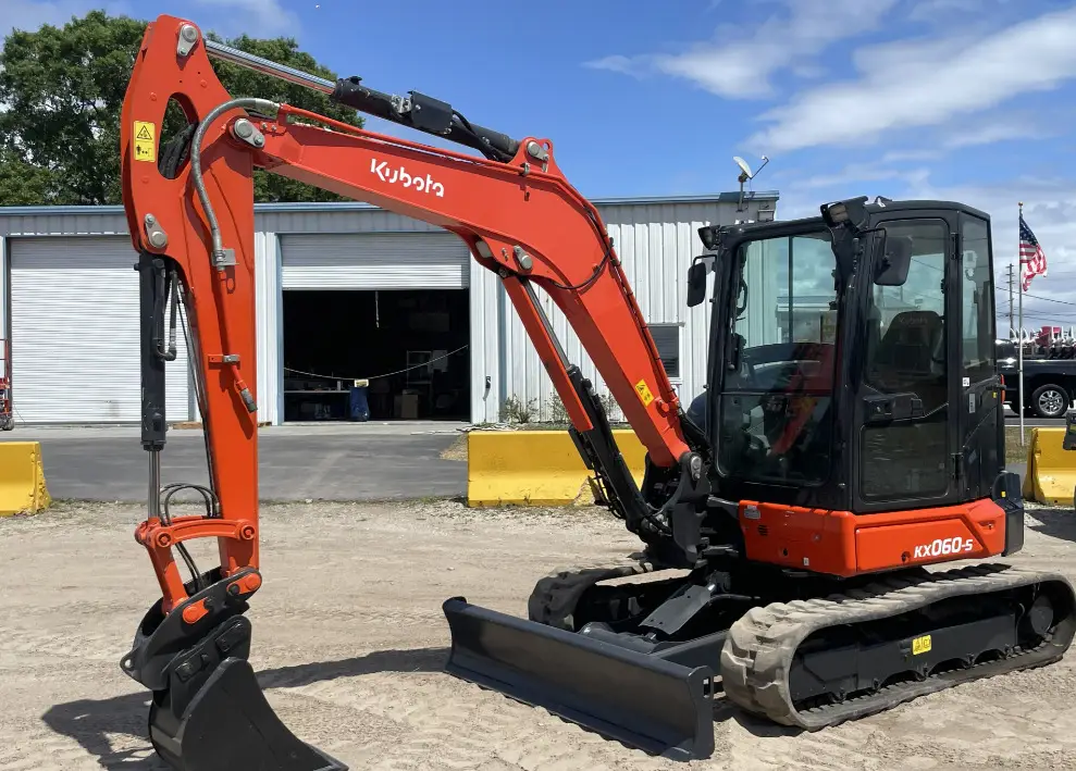 2021 Kubota KX060-5 Mini Excavator Rubber Tracks Cab Backhoe Blade 2-spd