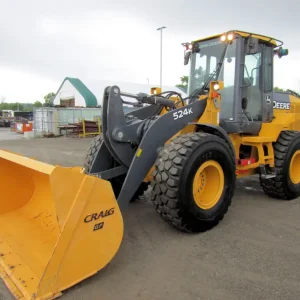 2015 John Deere 524K Wheel Loader Aux Hyd Q/C Craig Bucket Cab LOW HOURS