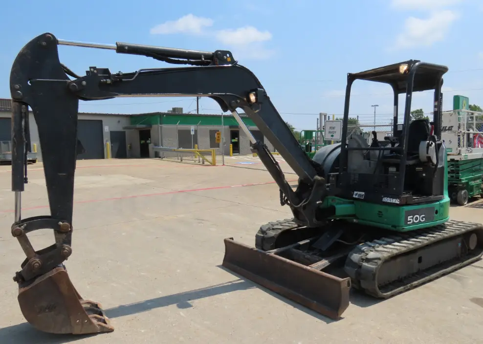 2016 John Deere 50G Mini Excavator Diesel Trackhoe Aux Hydraulics Blade