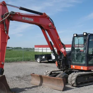 2016 Kubota KX080-4 Hydraulic Mini Excavator Cab Heat A/C Aux Hyd Blade