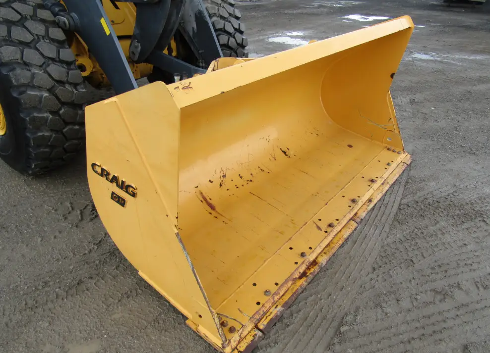 2015 John Deere 524K Wheel Loader Aux Hyd Q/C Craig Bucket Cab LOW HOURS