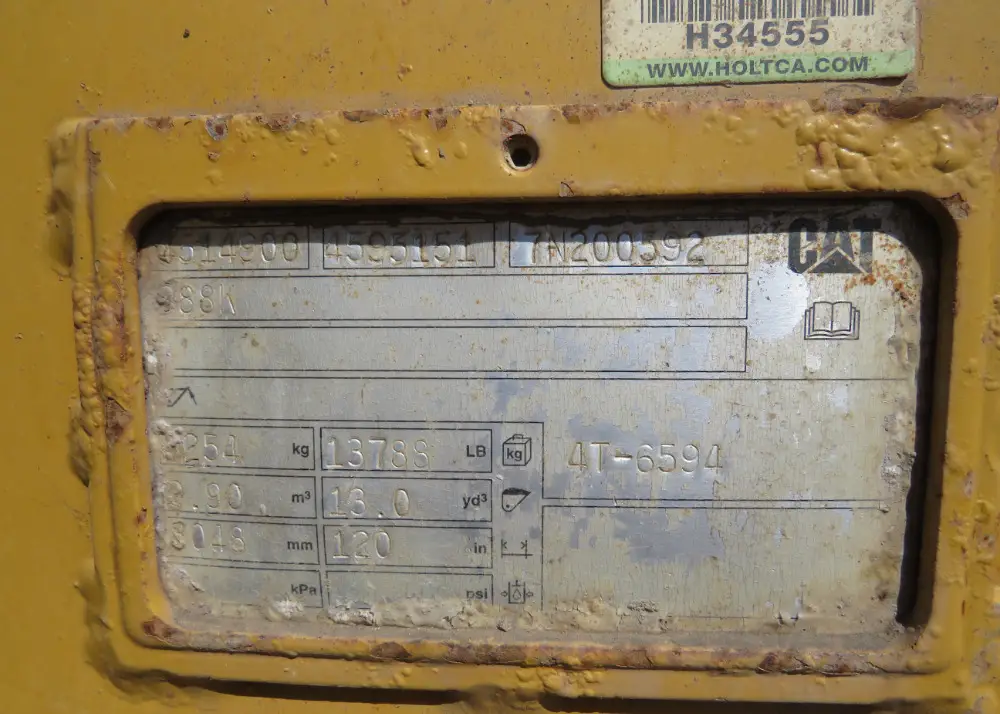 2015 Caterpillar 988K Articulated Wheel Loader A/C Cab Cat C18
