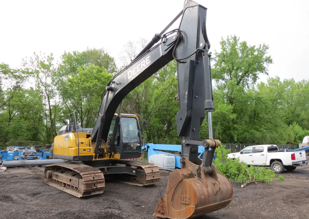 2018 John Deere 210G LC Excavator Trackhoe Auxiliary Hydraulics AC Heat