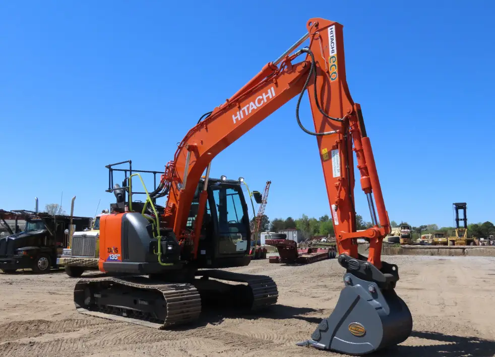 2021 Hitachi ZX135US-6 Excavator Hyd Q/C Aux Hyd Enclosed Cab A/C Izuzu