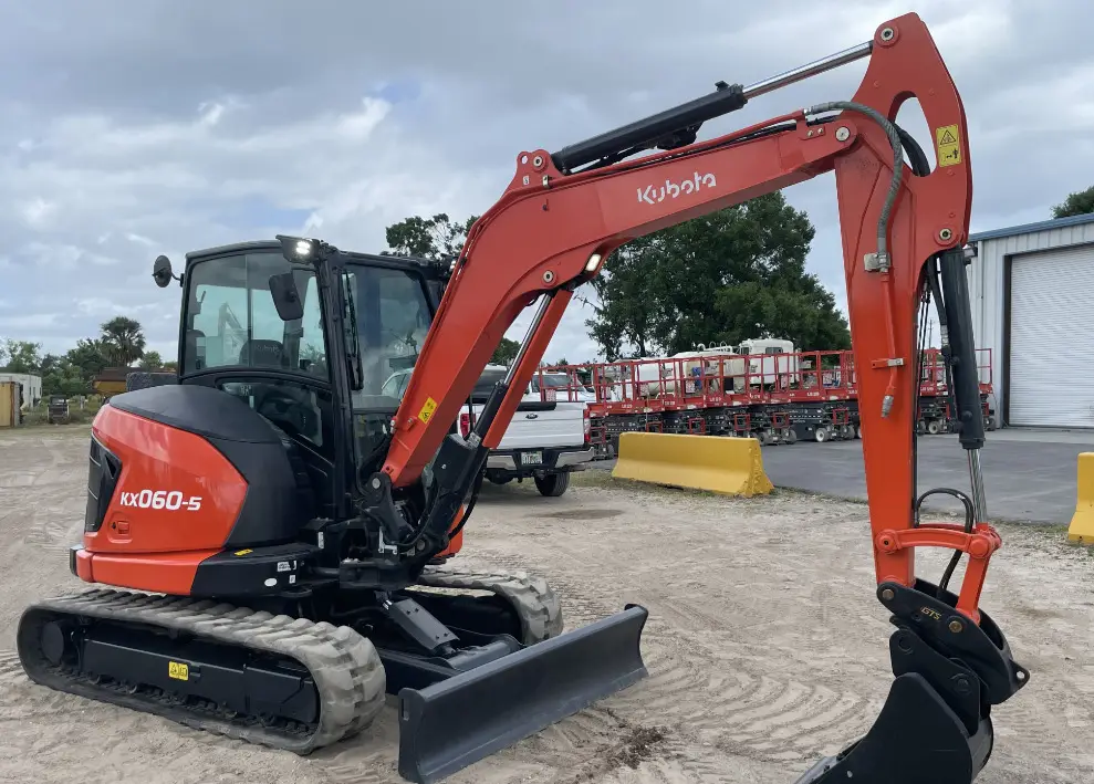 2021 Kubota KX060-5 Mini Excavator Rubber Tracks Cab Backhoe Blade 2-spd