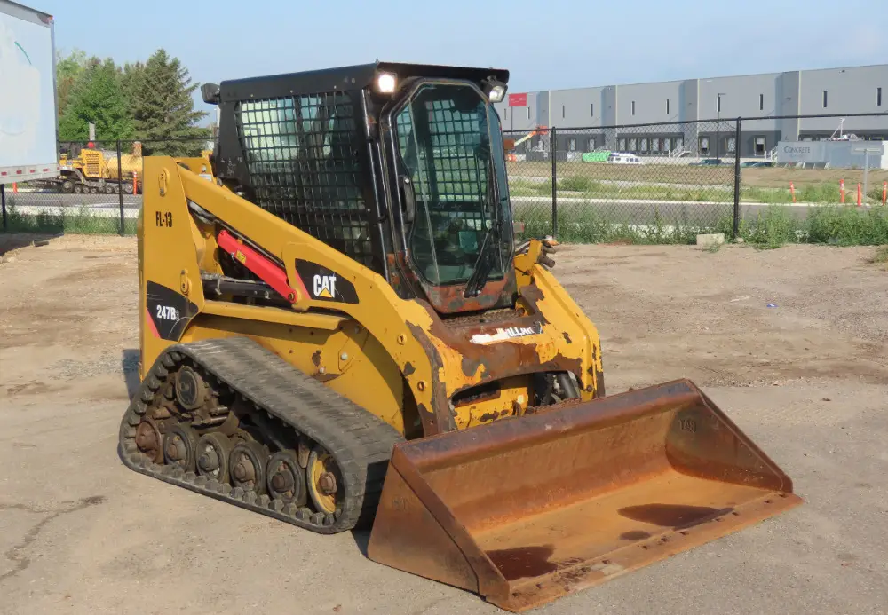 2015 Caterpillar 247B3 tracked skid steer loader Cab 2 Speed A/C Aux Hyd Q/C
