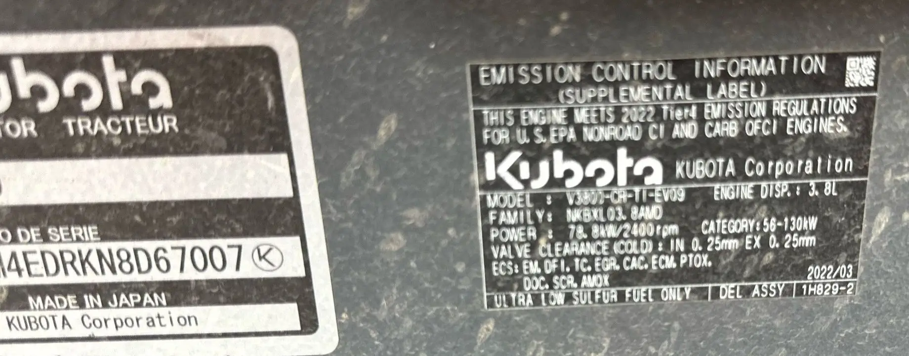 2022 Kubota M5 111D MFWD tractor