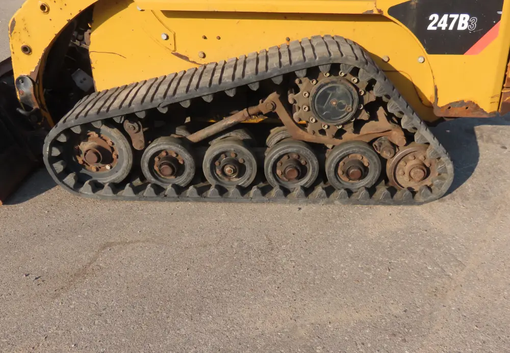 2015 Caterpillar 247B3 tracked skid steer loader Cab 2 Speed A/C Aux Hyd Q/C