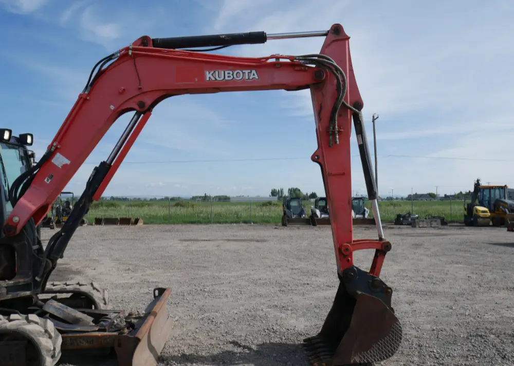 2016 Kubota KX080-4 Hydraulic Mini Excavator Cab Heat A/C Aux Hyd Blade