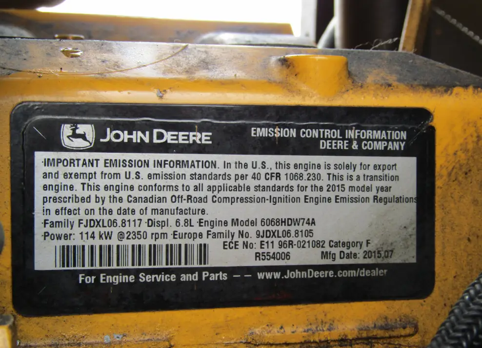 2015 John Deere 524K Wheel Loader Aux Hyd Q/C Craig Bucket Cab LOW HOURS