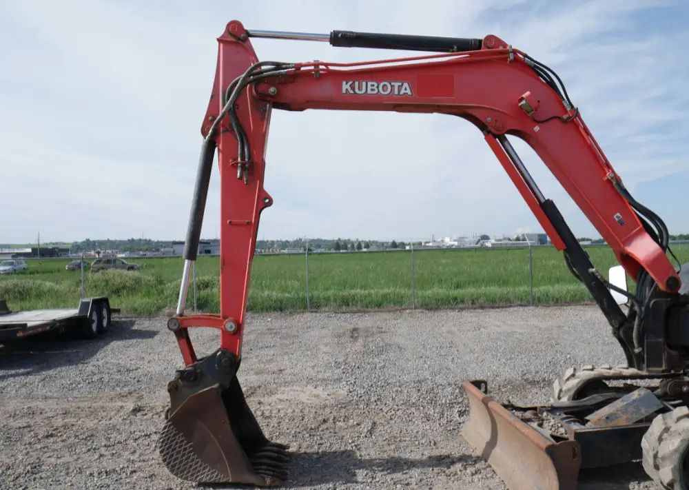 2016 Kubota KX080-4 Hydraulic Mini Excavator Cab Heat A/C Aux Hyd Blade