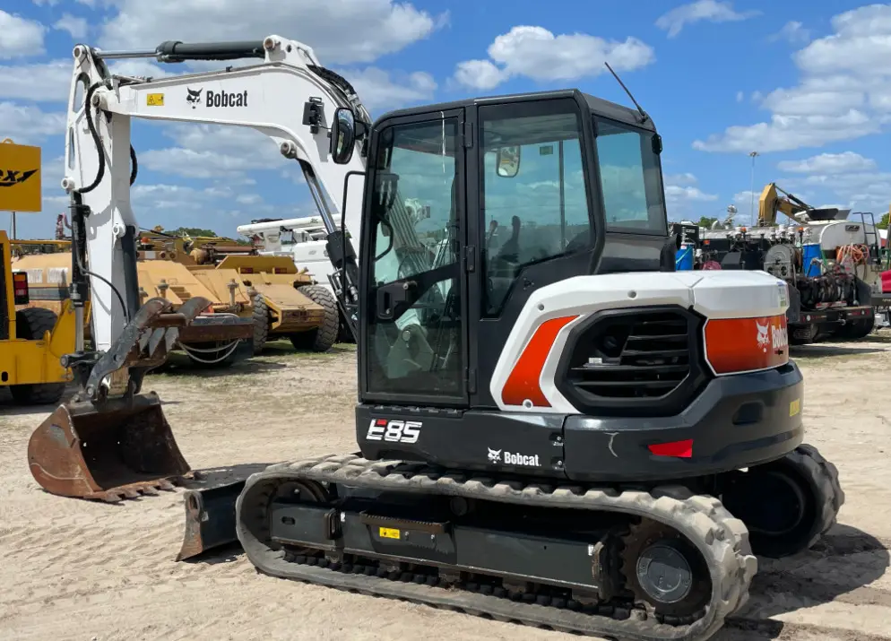 2020 Bobcat E85 Mini Excavator A/C Cab Hydraulic Thumb Aux Q/C bidadoo