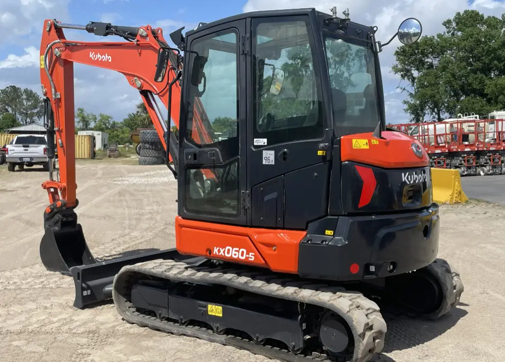 2021 Kubota KX060-5 Mini Excavator Rubber Tracks Cab Backhoe Blade 2-spd