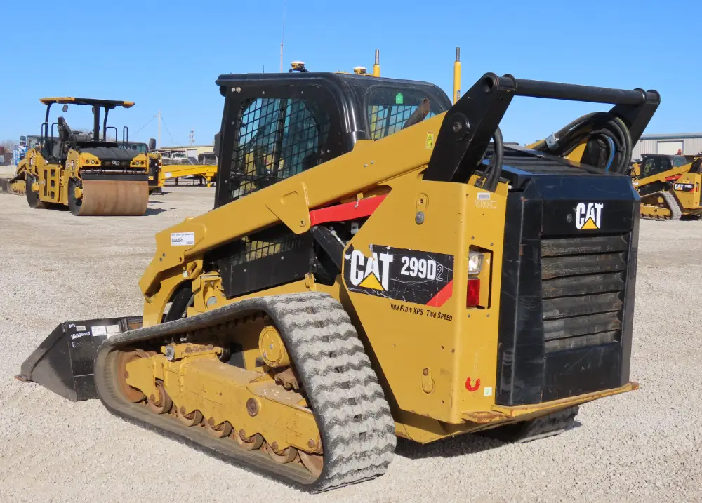 2019 Caterpillar 299D Tracked Skid Steer Track Loader High Flow Cab A/C Hyd Q/C