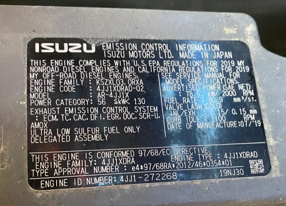 2021 Hitachi ZX135US-6 Excavator Hyd Q/C Aux Hyd Enclosed Cab A/C Izuzu