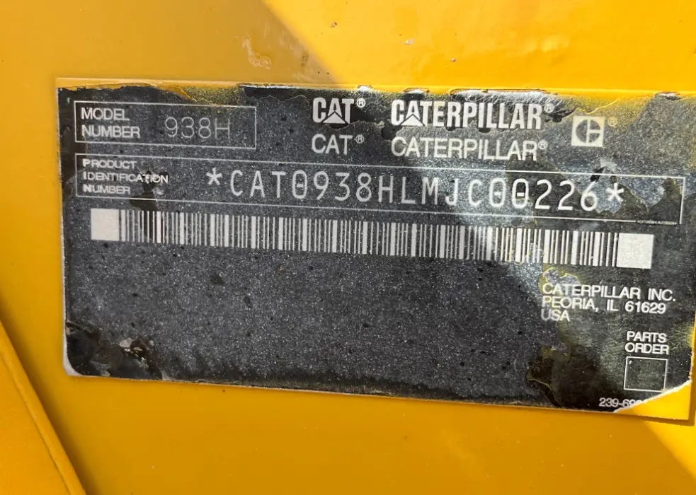 2008 Caterpillar 938H Articulating Wheel Loader Cab A/C CAT C6.6