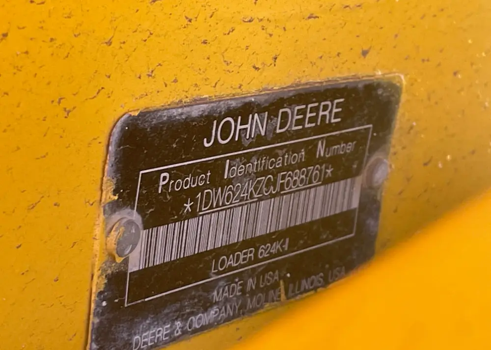 2018 John Deere 624K Series II Wheel Loader A/C Cab Ride Control
