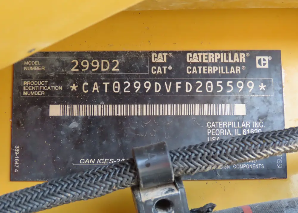 2019 Caterpillar 299D Tracked Skid Steer Track Loader High Flow Cab A/C Hyd Q/C