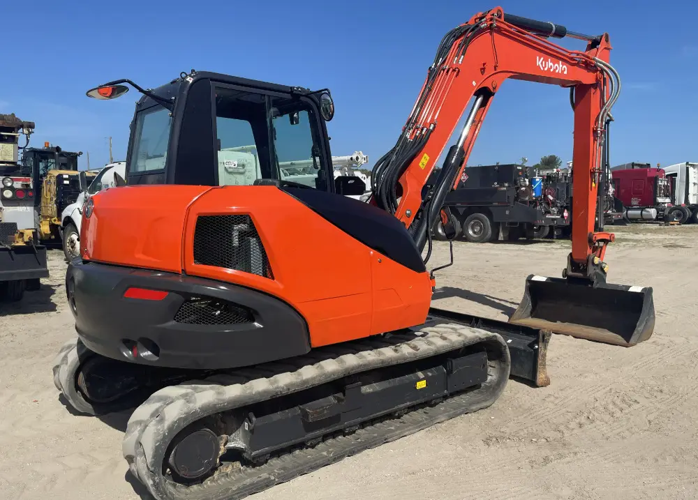 2021 Kubota KX080-4a2 Mini Excavator Rubber Tracks A/C Cab Backhoe Blade