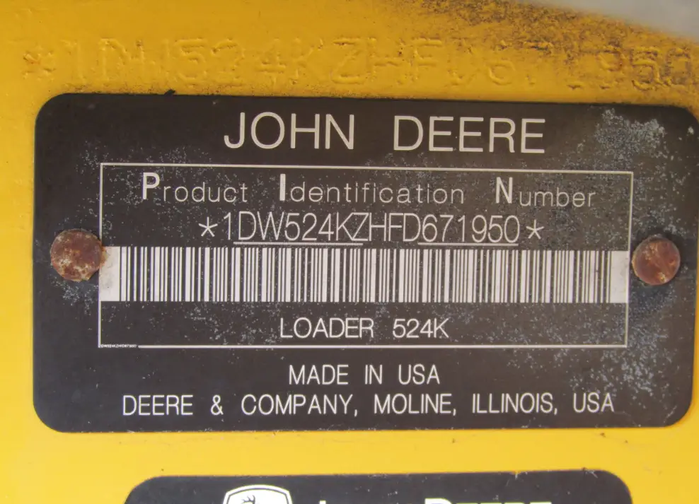 2015 John Deere 524K Wheel Loader Aux Hyd Q/C Craig Bucket Cab LOW HOURS