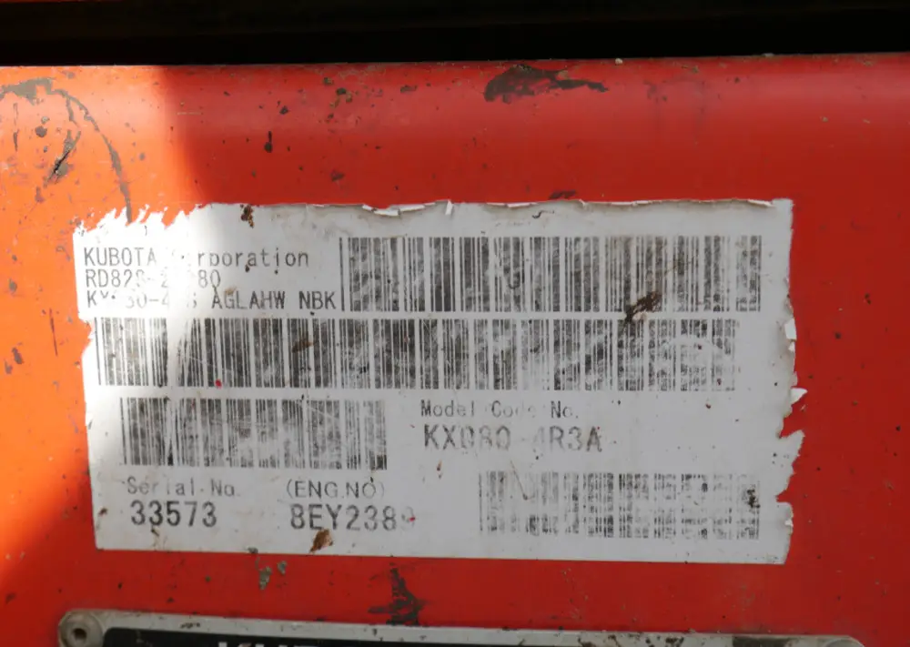 2016 Kubota KX080-4 Hydraulic Mini Excavator Cab Heat A/C Aux Hyd Blade