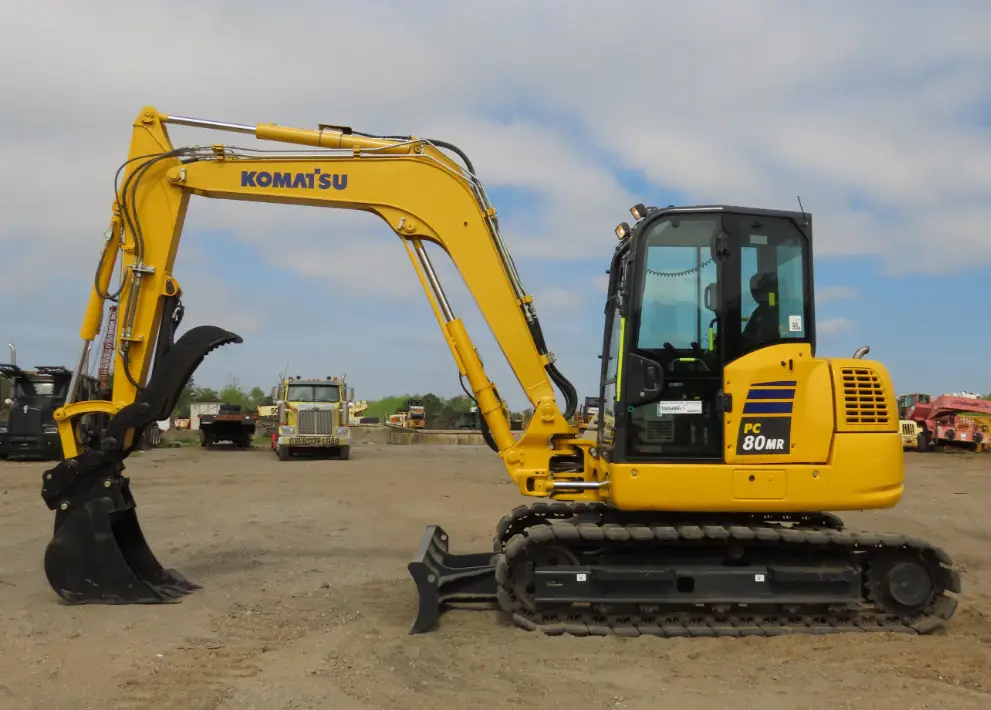 2020 Komatsu PC80MR-5E0 Mini Excavator Thumb Aux Hyd Yanmar Blade Bucket