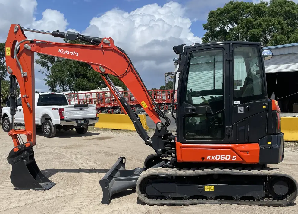 2021 Kubota KX060-5 Mini Excavator Rubber Tracks Cab Backhoe Blade 2-spd