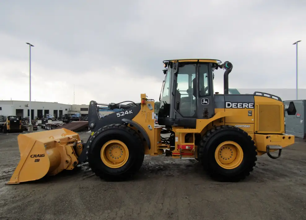 2015 John Deere 524K Wheel Loader Aux Hyd Q/C Craig Bucket Cab LOW HOURS