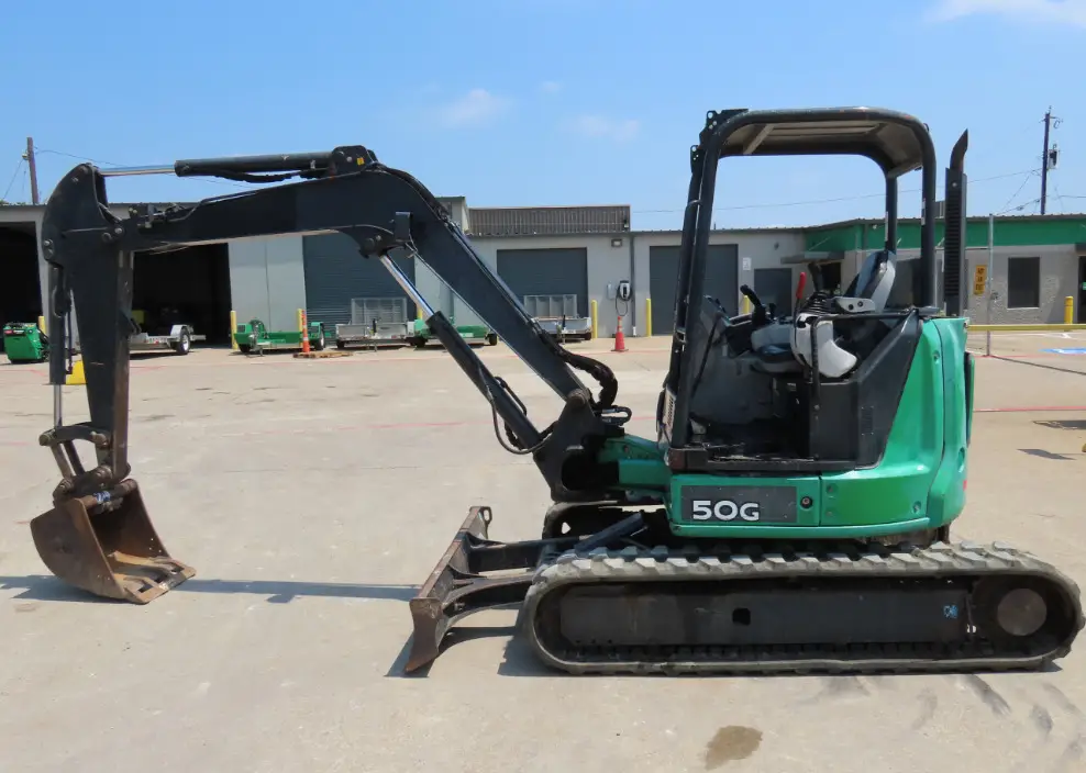 2016 John Deere 50G Mini Excavator Diesel Trackhoe Aux Hydraulics Blade