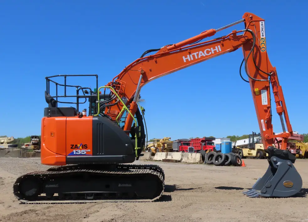 2021 Hitachi ZX135US-6 Excavator Hyd Q/C Aux Hyd Enclosed Cab A/C Izuzu