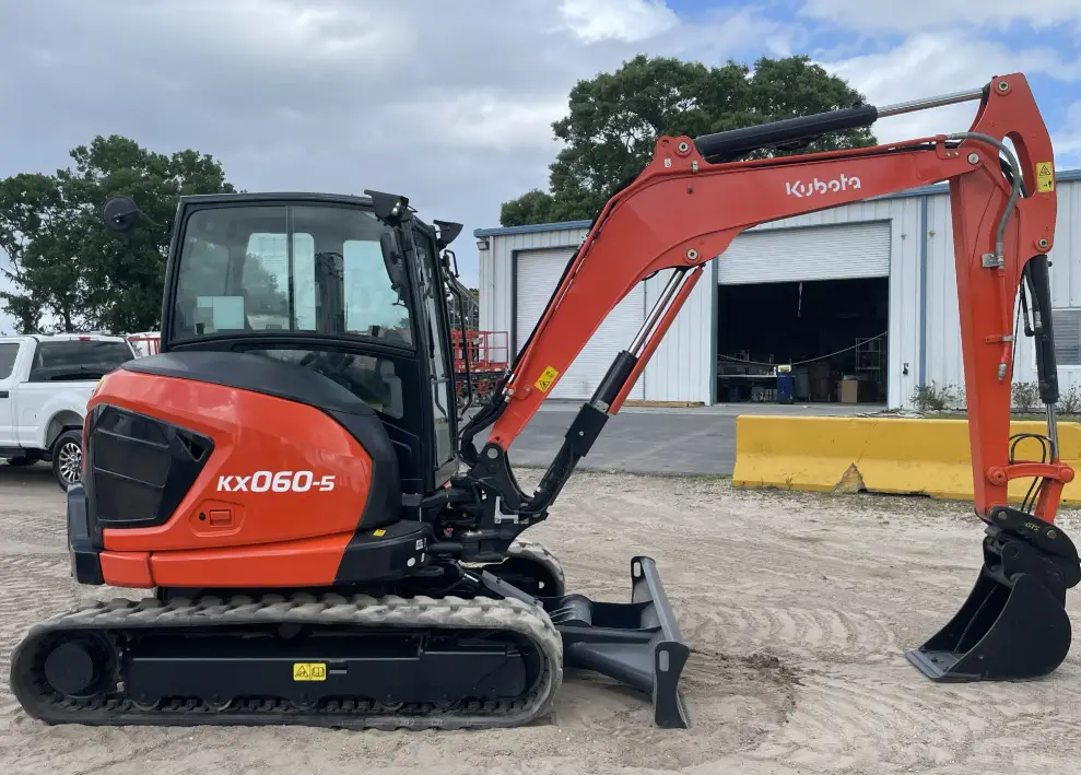 2021 Kubota KX060-5 Mini Excavator Rubber Tracks Cab Backhoe Blade 2-spd