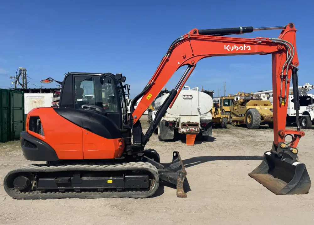 2021 Kubota KX080-4a2 Mini Excavator Rubber Tracks A/C Cab Backhoe Blade