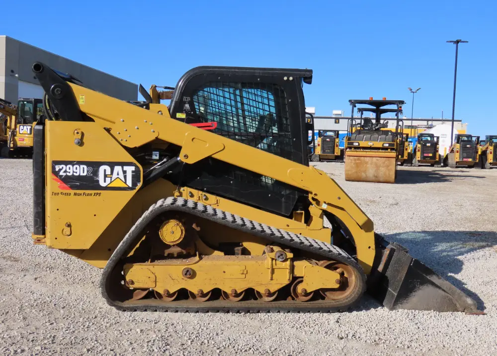 2019 Caterpillar 299D Tracked Skid Steer Track Loader High Flow Cab A/C Hyd Q/C