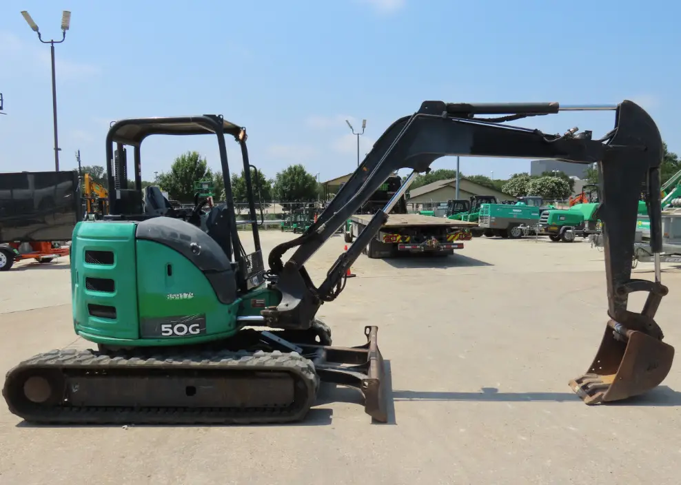 2016 John Deere 50G Mini Excavator Diesel Trackhoe Aux Hydraulics Blade
