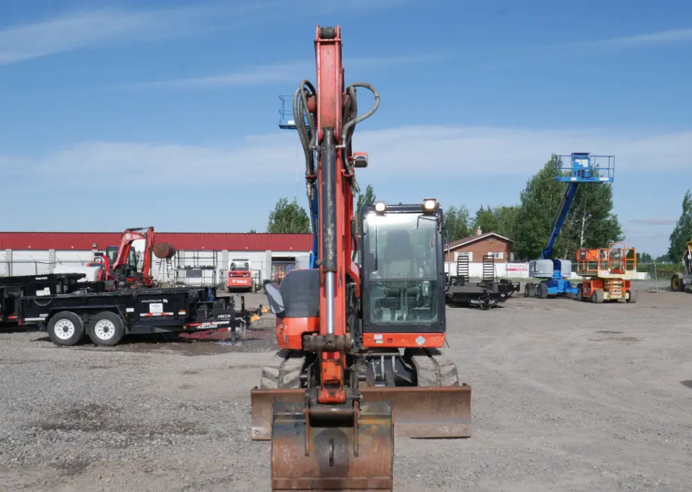 2016 Kubota KX080-4 Hydraulic Mini Excavator Cab Heat A/C Aux Hyd Blade
