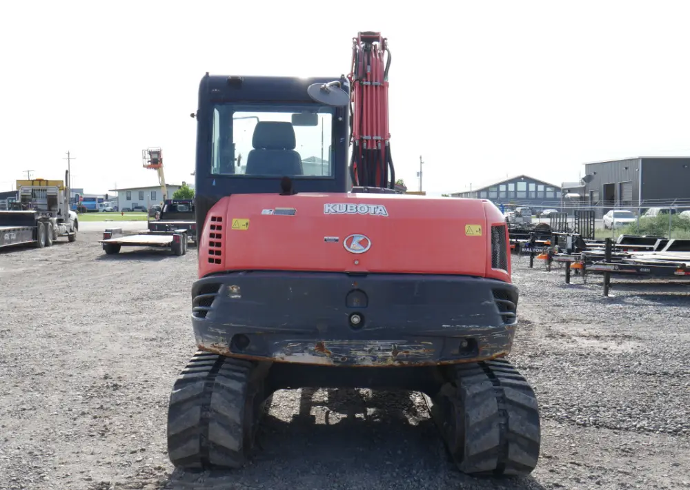 2016 Kubota KX080-4 Hydraulic Mini Excavator Cab Heat A/C Aux Hyd Blade