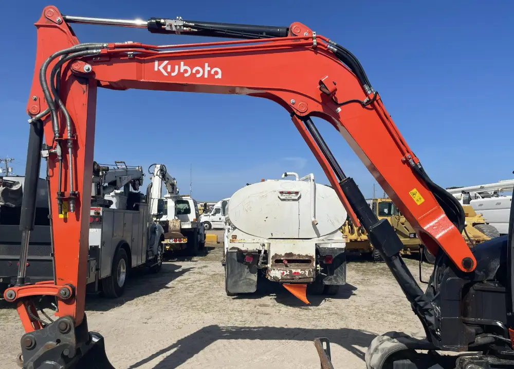 2021 Kubota KX080-4a2 Mini Excavator Rubber Tracks A/C Cab Backhoe Blade